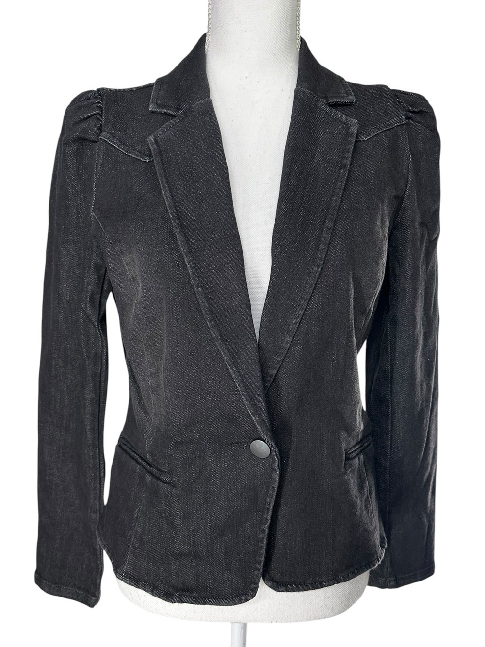 INC / Black Denim Blazer / Medium / New With Tags / Preppy Office Tailored